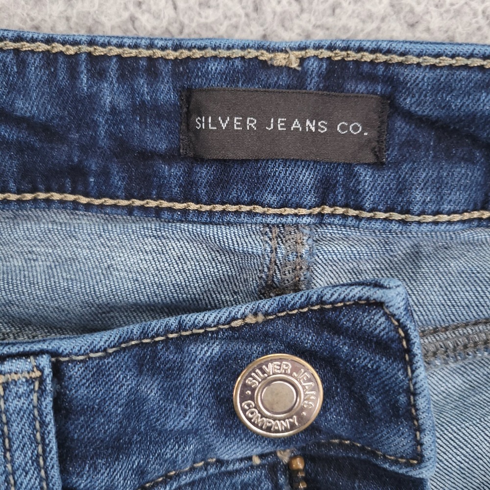 SILVER Jean Size 27 BRITT Skinny Low Rise Medium Wash Stretch Denim 27x28 - Picture 5 of 13
